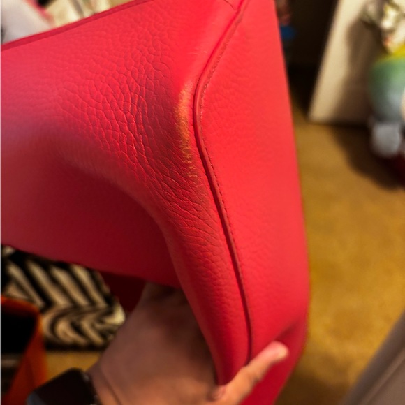 Tory Burch Red Leather Tote Bag - Picture 7 of 10